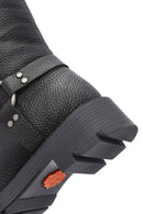 Harley Davidson Women's Black Myerson Leather Boots | Derimod