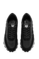 Men's Black Lace-up Leather Sneaker | Derimod