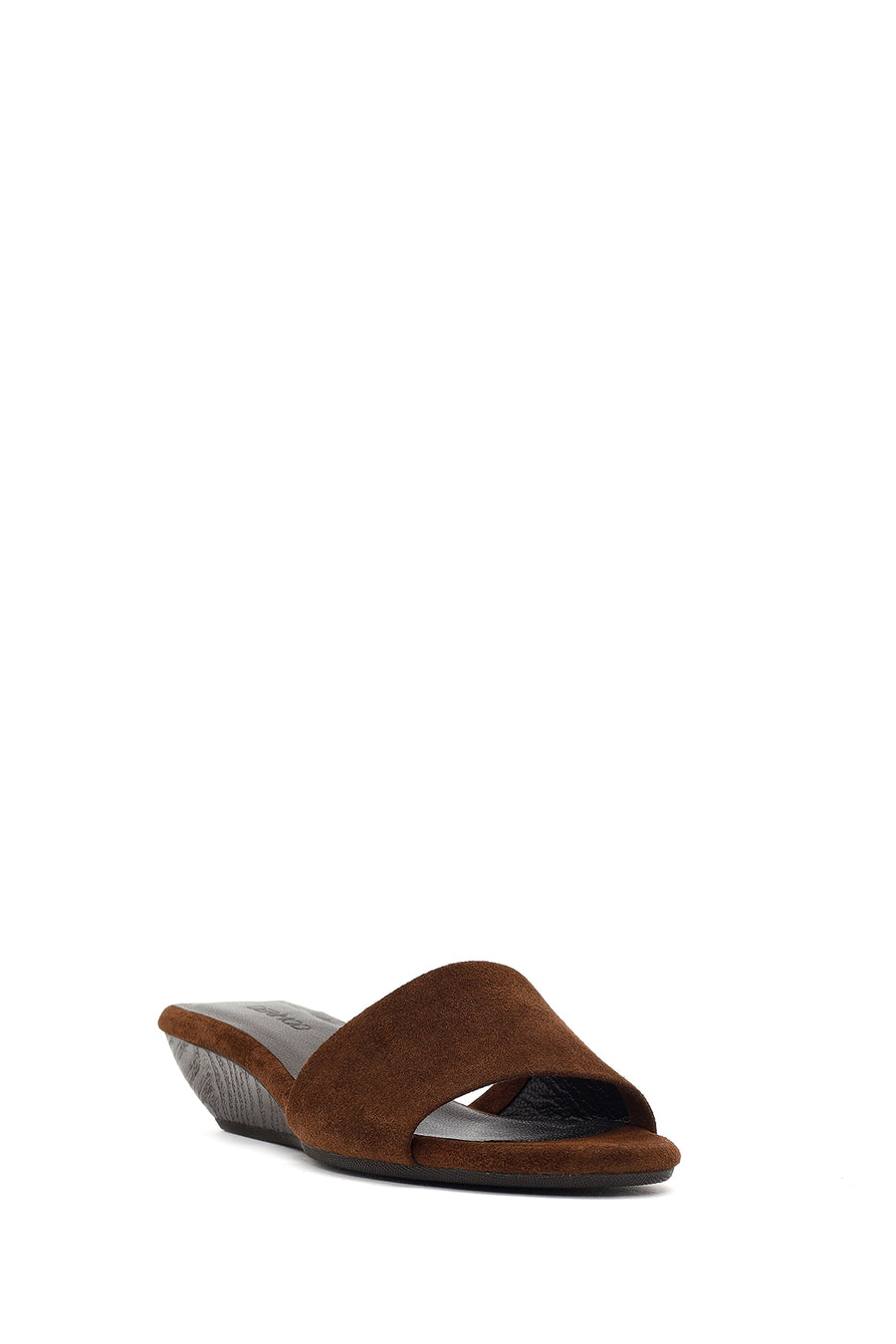 Women's Brown Thick-Soled Suede Leather Slippers