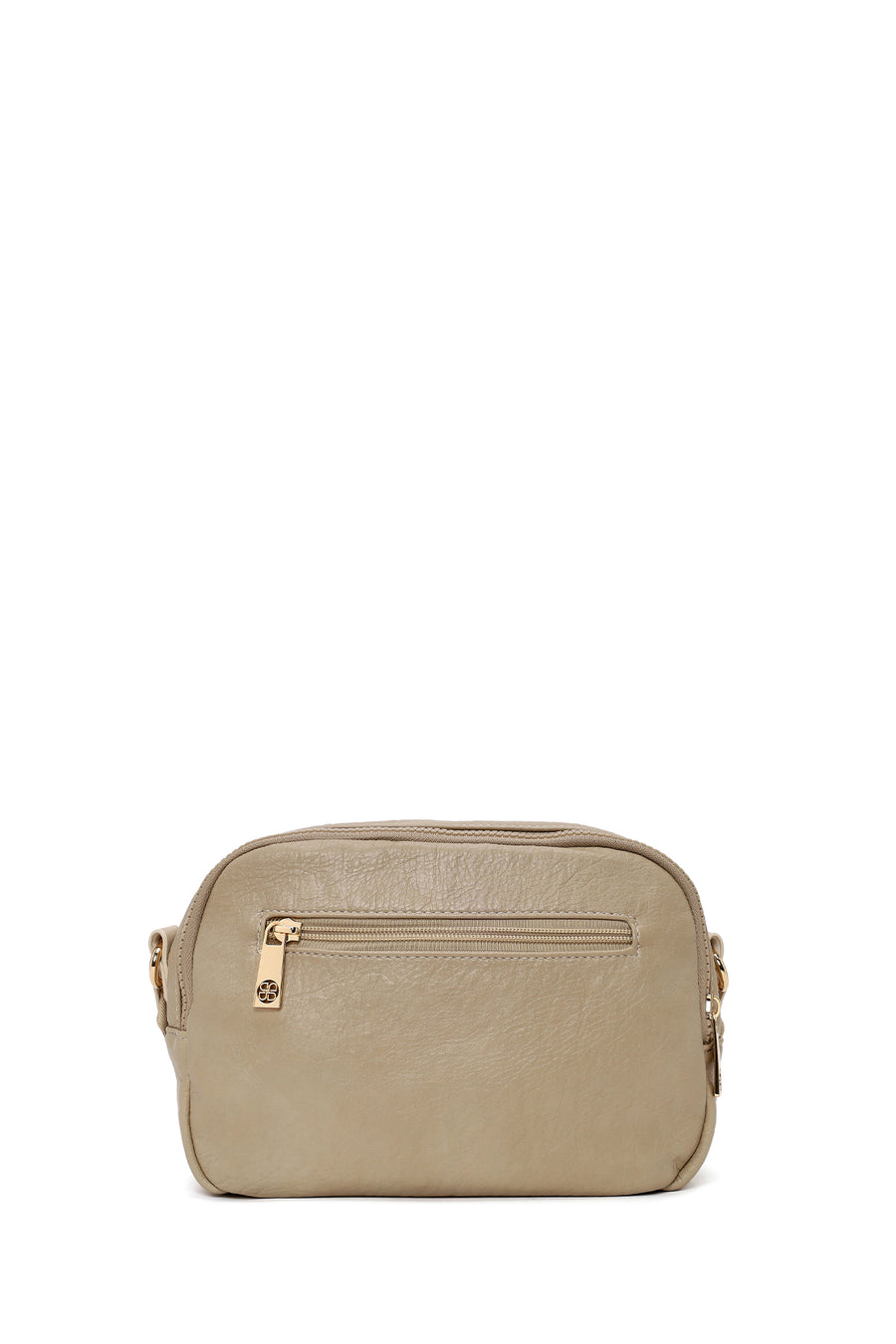 Woman Cream Long Strap Crossbody Bag