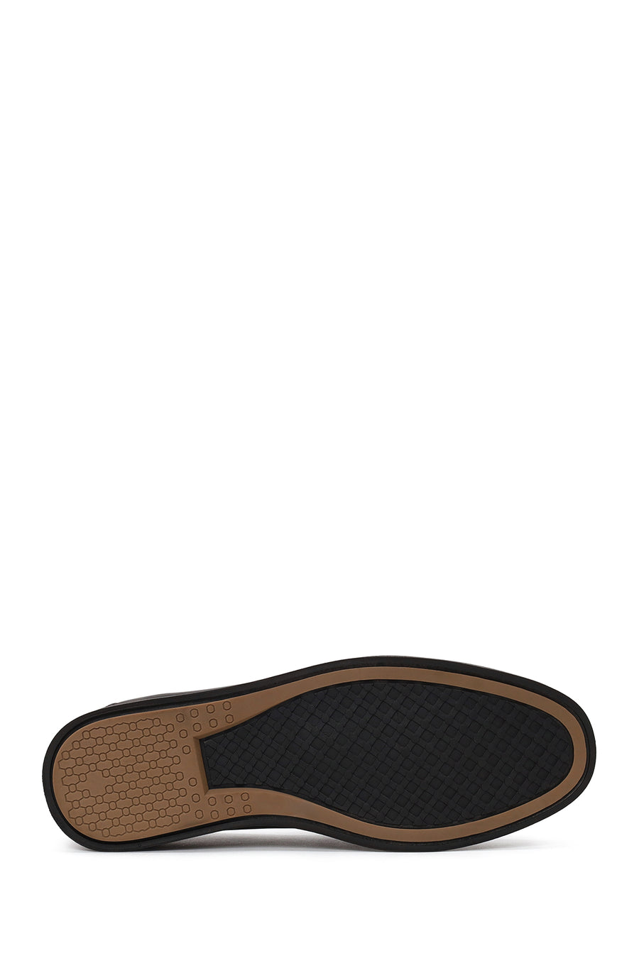 Kadın Siyah Tokalı Kalın Tabanlı Deri Konfor Loafer