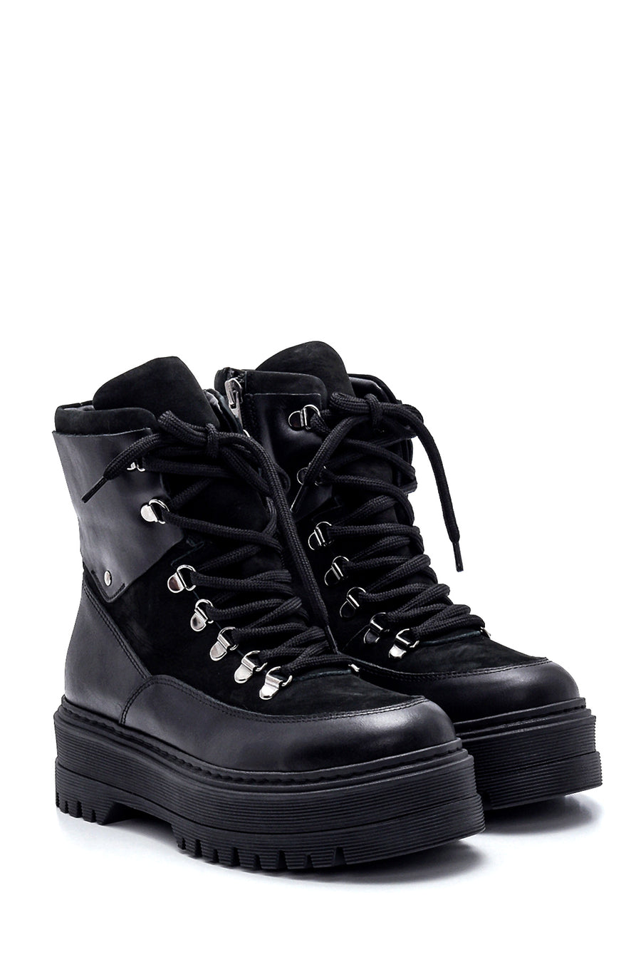 Women's Leather High Sole Boots