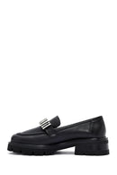 Woman Black Accessory Leather Masculine Loafer | Derimod