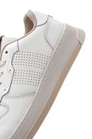 Men's Ecru Leather Sneaker | Derimod