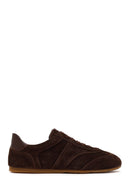 Women's Brown Lace-up Suede Leather Sneaker | Derimod