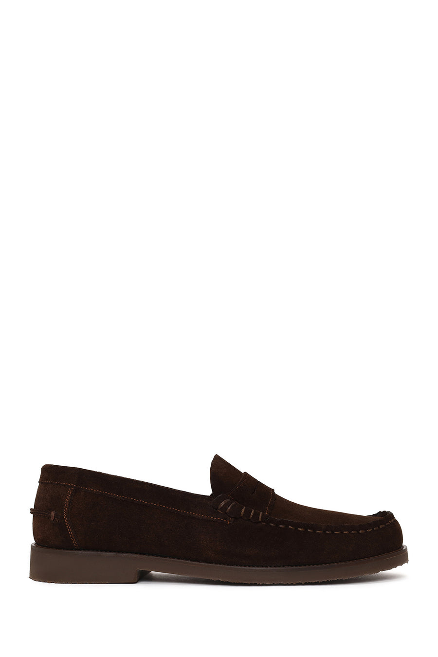 Erkek Kahverengi Süet Deri Casual Loafer 26SFD603310 | Derimod
