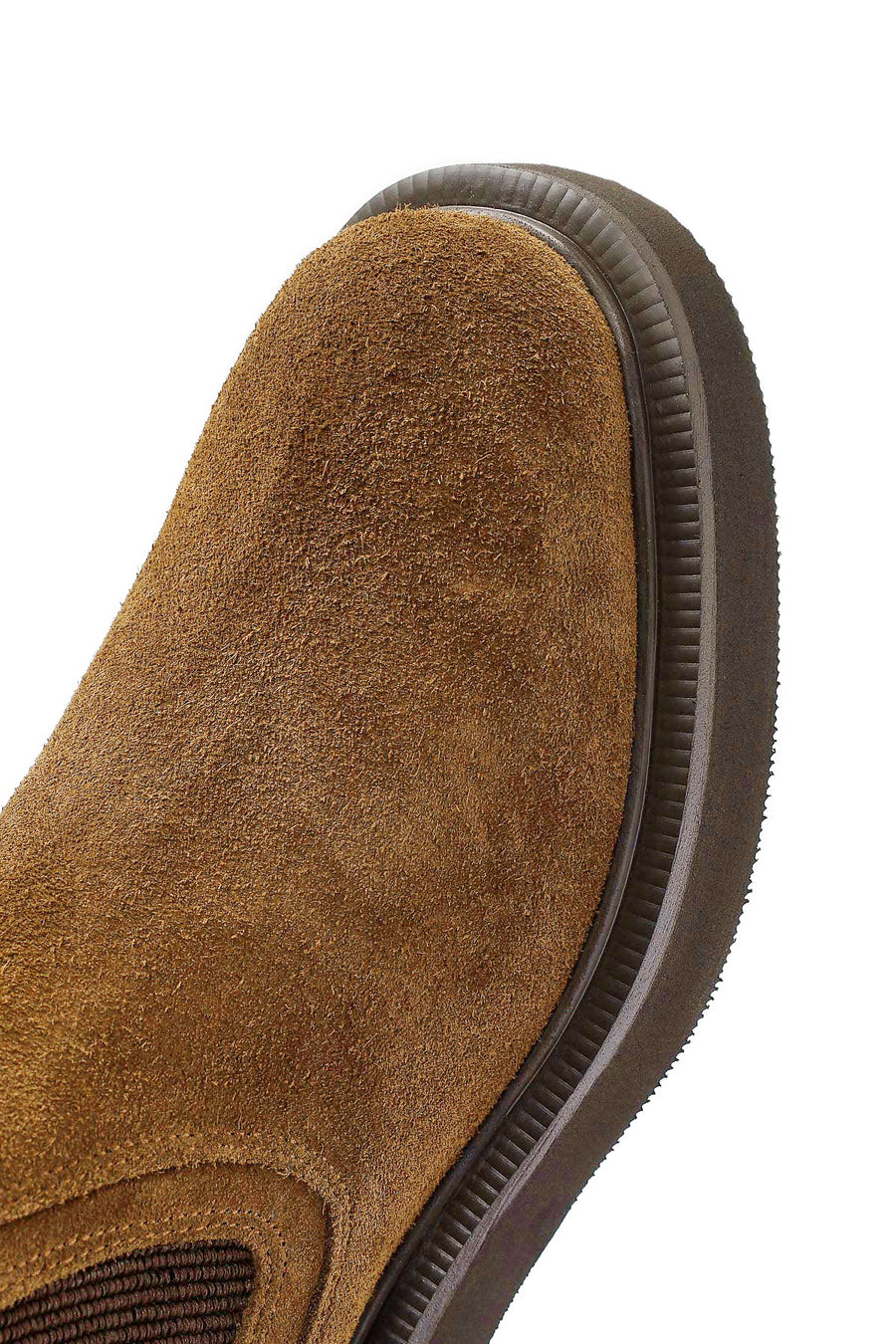Woman Tan Suede Chelsea Boots