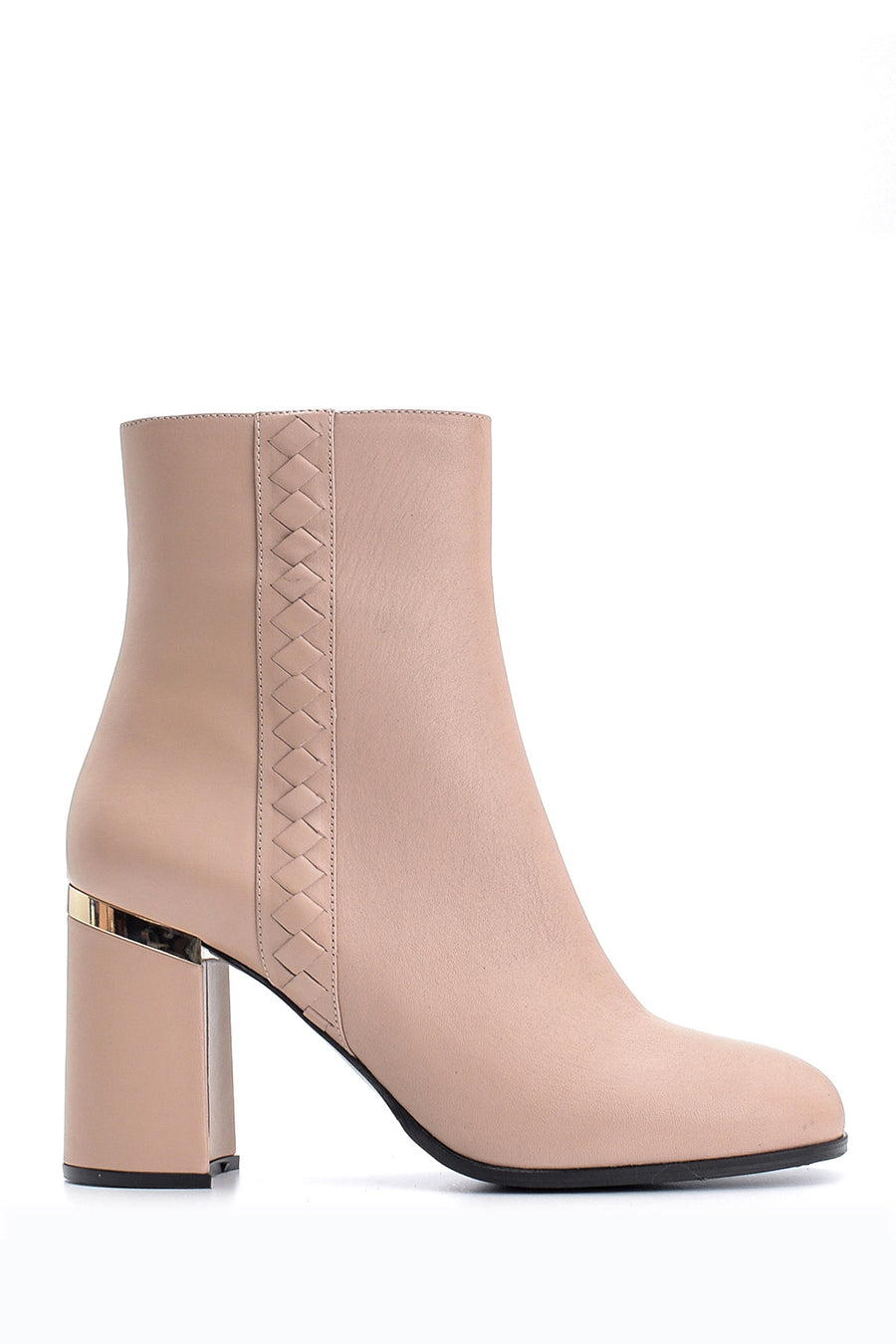 Women's Detailed Heeled Leather Boots 19WFD161618 | Derimod