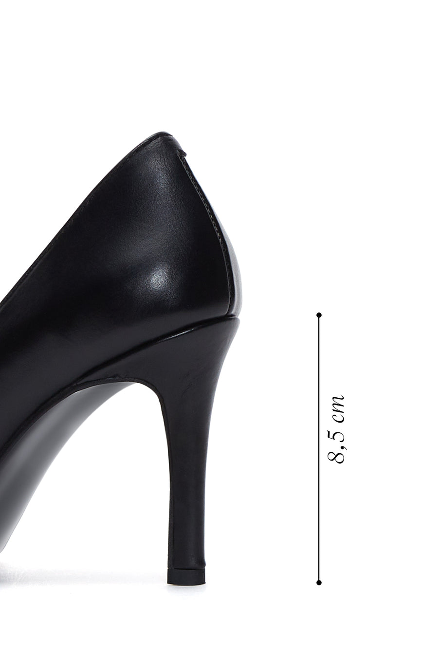 Women's Black Leather Classic Stiletto