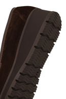Woman Brown Wedge Heel Suede Comfort Loafer | Derimod
