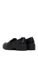 Kadın Siyah Kalın Tabanlı Maskülen Loafer | Derimod