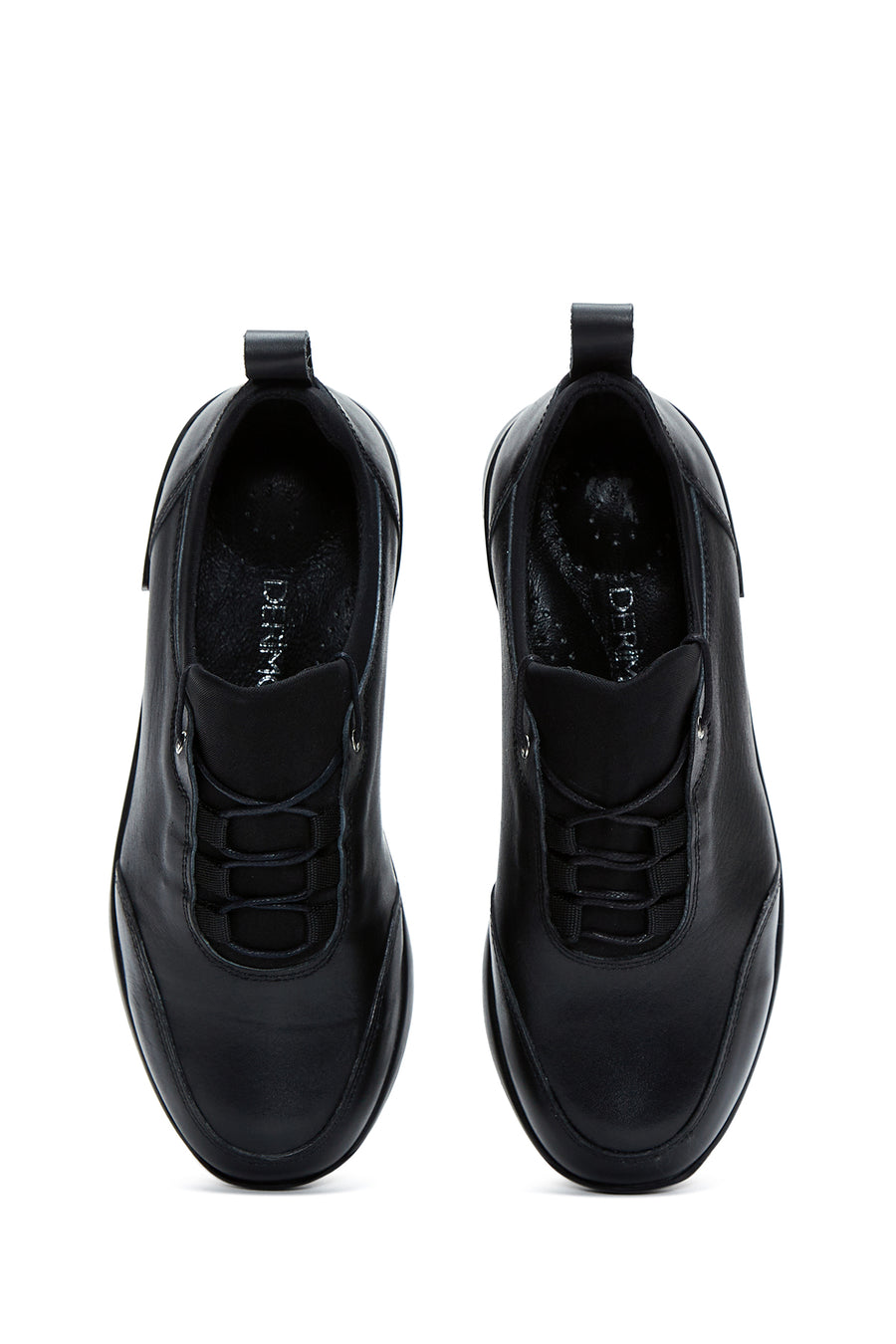 Women's Black Leather Sneaker