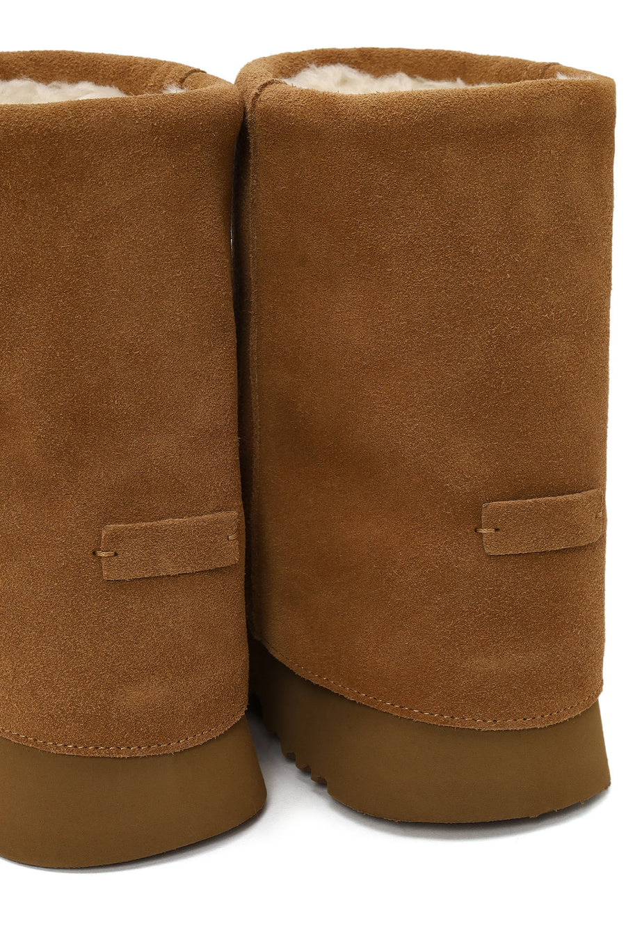 Woman Camel Thick-Soled Suede Teddy Boots