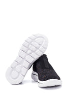 Women's Black Patterned Fabric Sneaker | Derimod