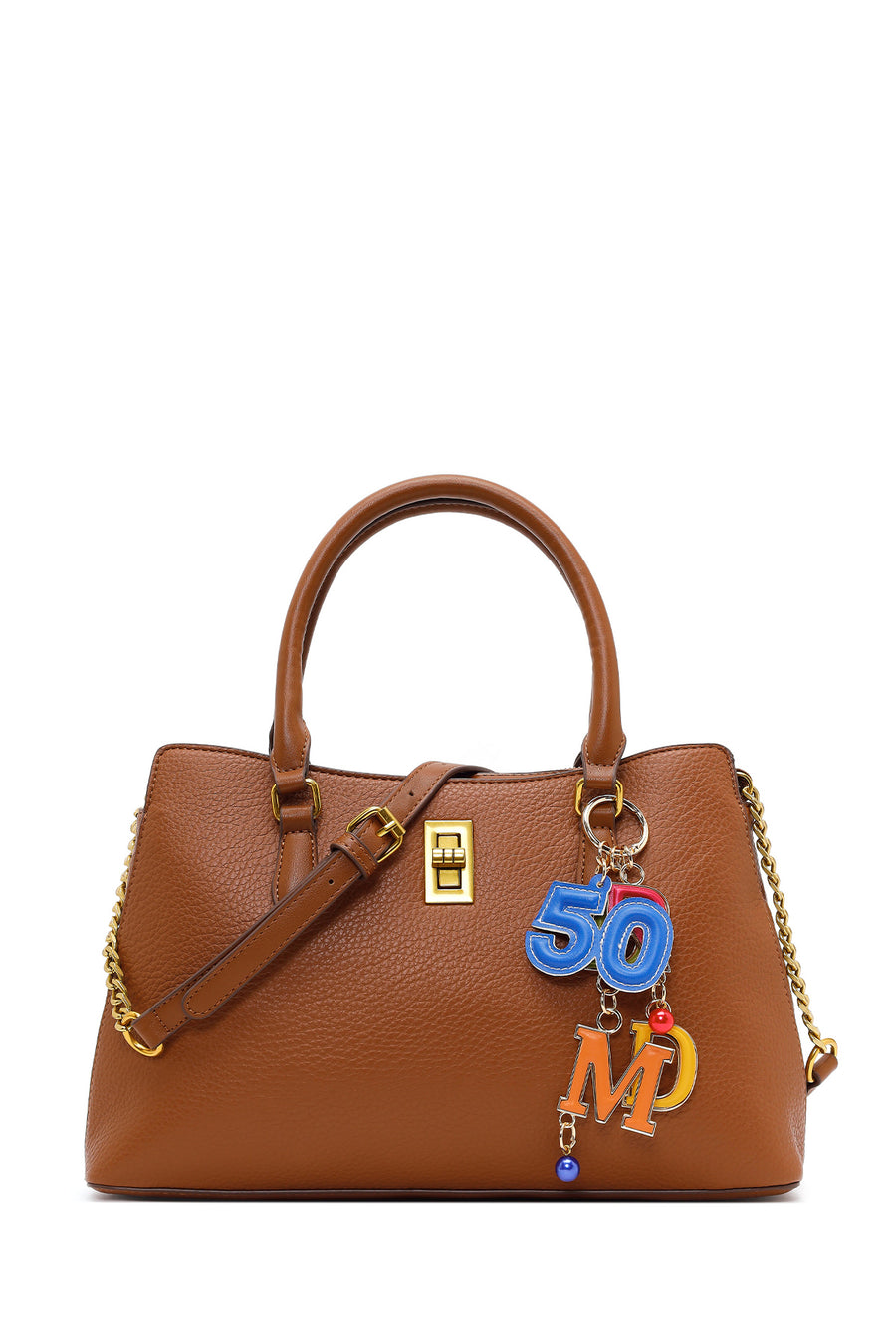 Woman Tan Long-Strap Accessorized Shoulder Bag 26PBD2458FT | Derimod
