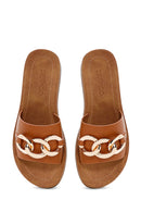 Women's Tan Accessory Slippers | Derimod