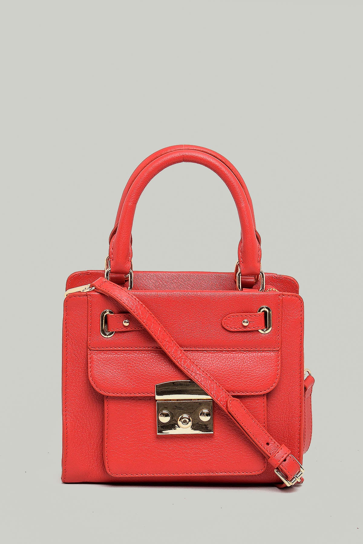 Red Women's Leather Handbag 18SBD2905AS | Derimod