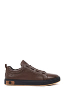 Male Brown Lace-Up Leather Sneaker | Derimod