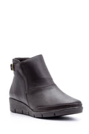 Women's Leather Wedge Heeled Boots | Derimod