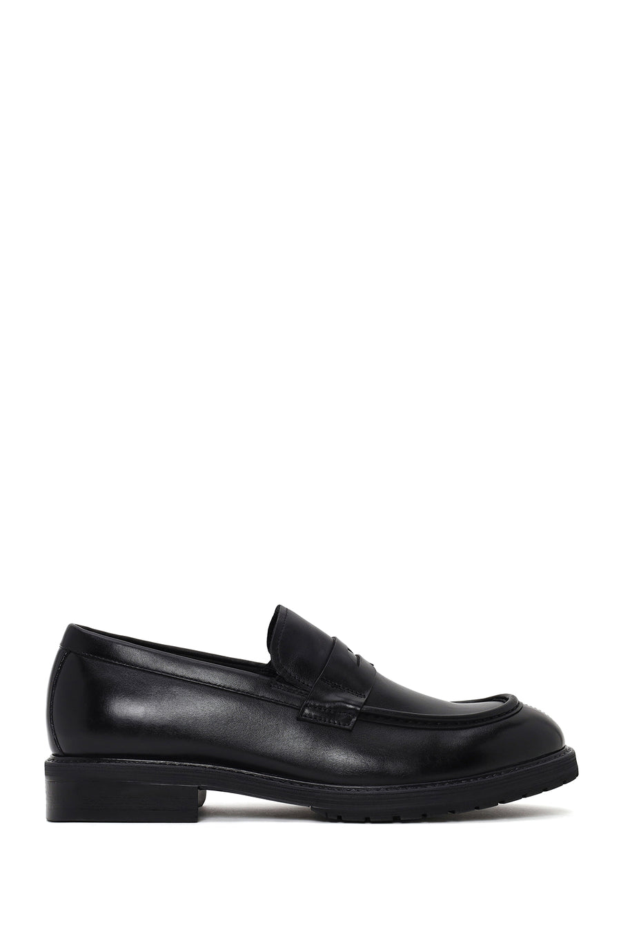 Erkek Siyah Deri Casual Loafer WM680037DV | Derimod