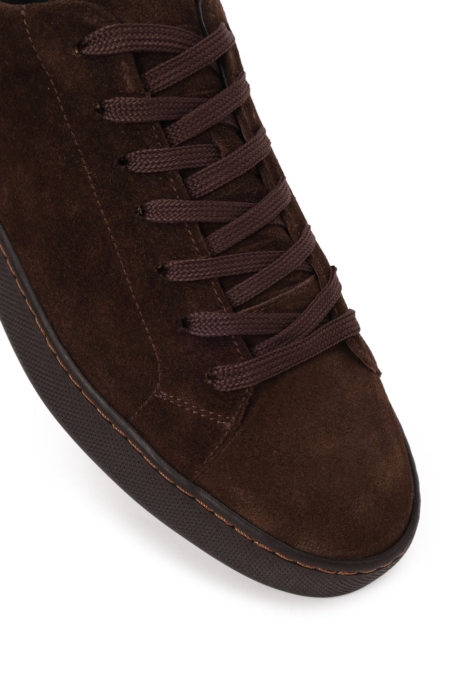 Male Brown Lace-Up Suede Leather Sneaker