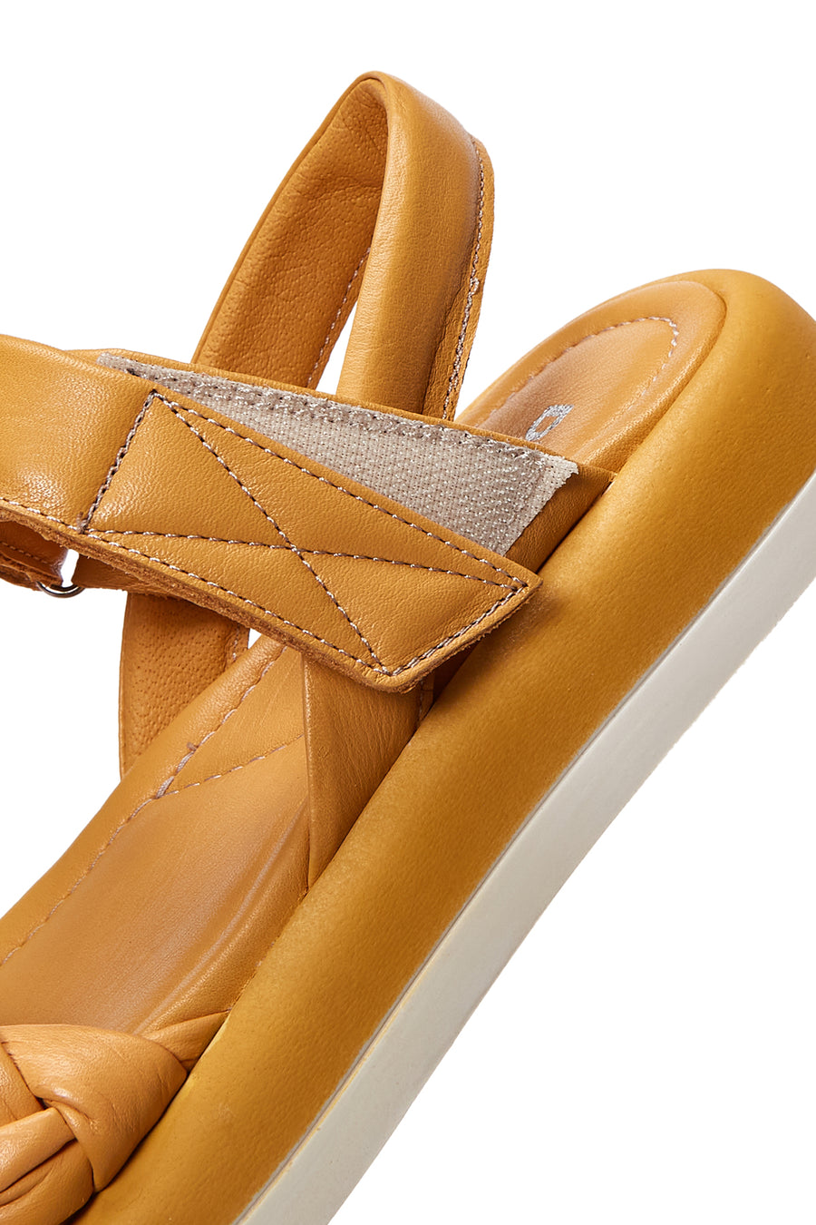 Kadın Sarı Deri Comfort Sandalet
