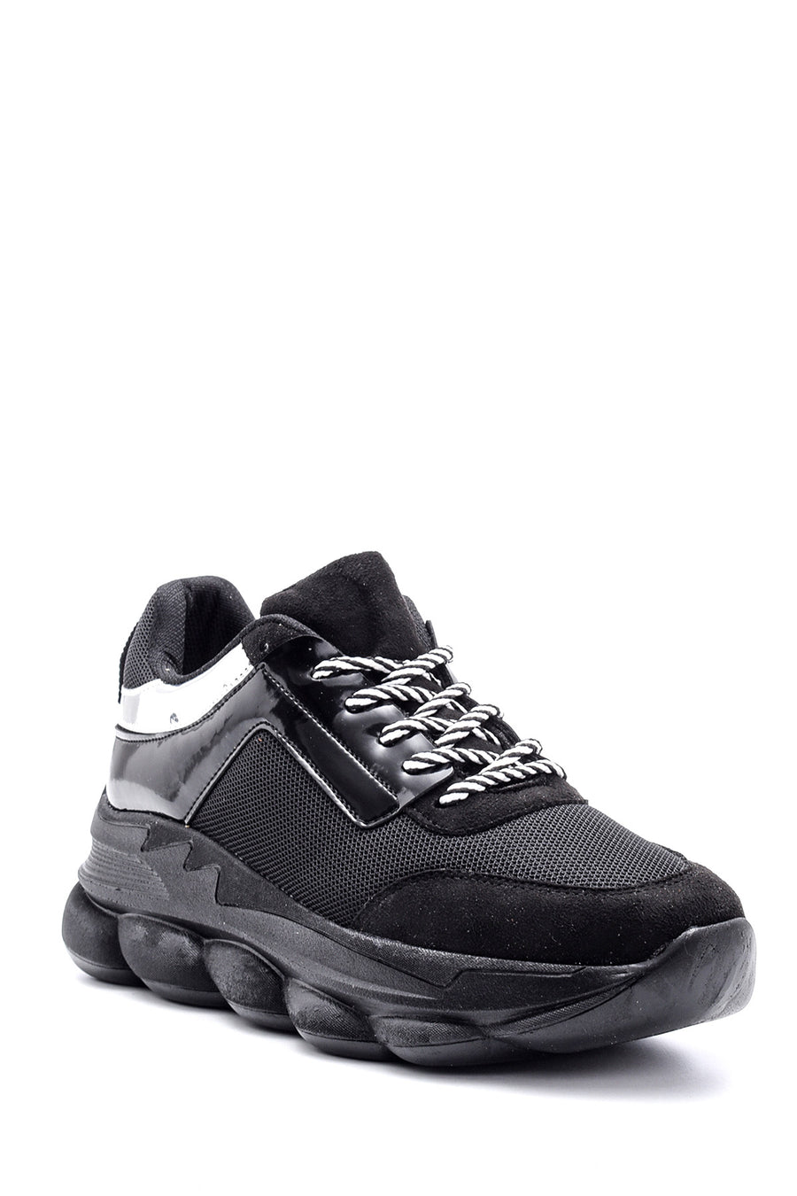 Women's High-Based Sneaker with Patent Leather Detail
