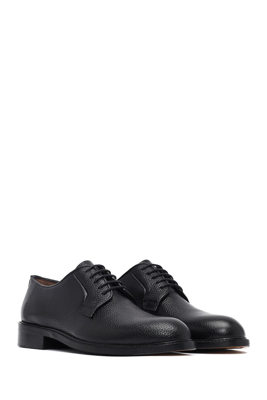 Men's Black Lace-Up Leather Classic Shoes