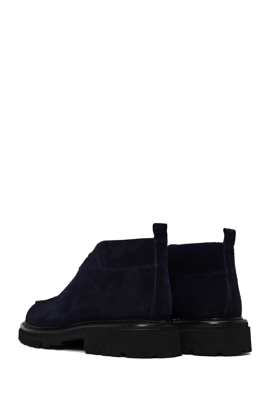Male Navy Blue Lace-up Suede Casual Boots