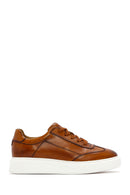 Men's Tan Thick Sole Lace Up Leather Sneaker | Derimod