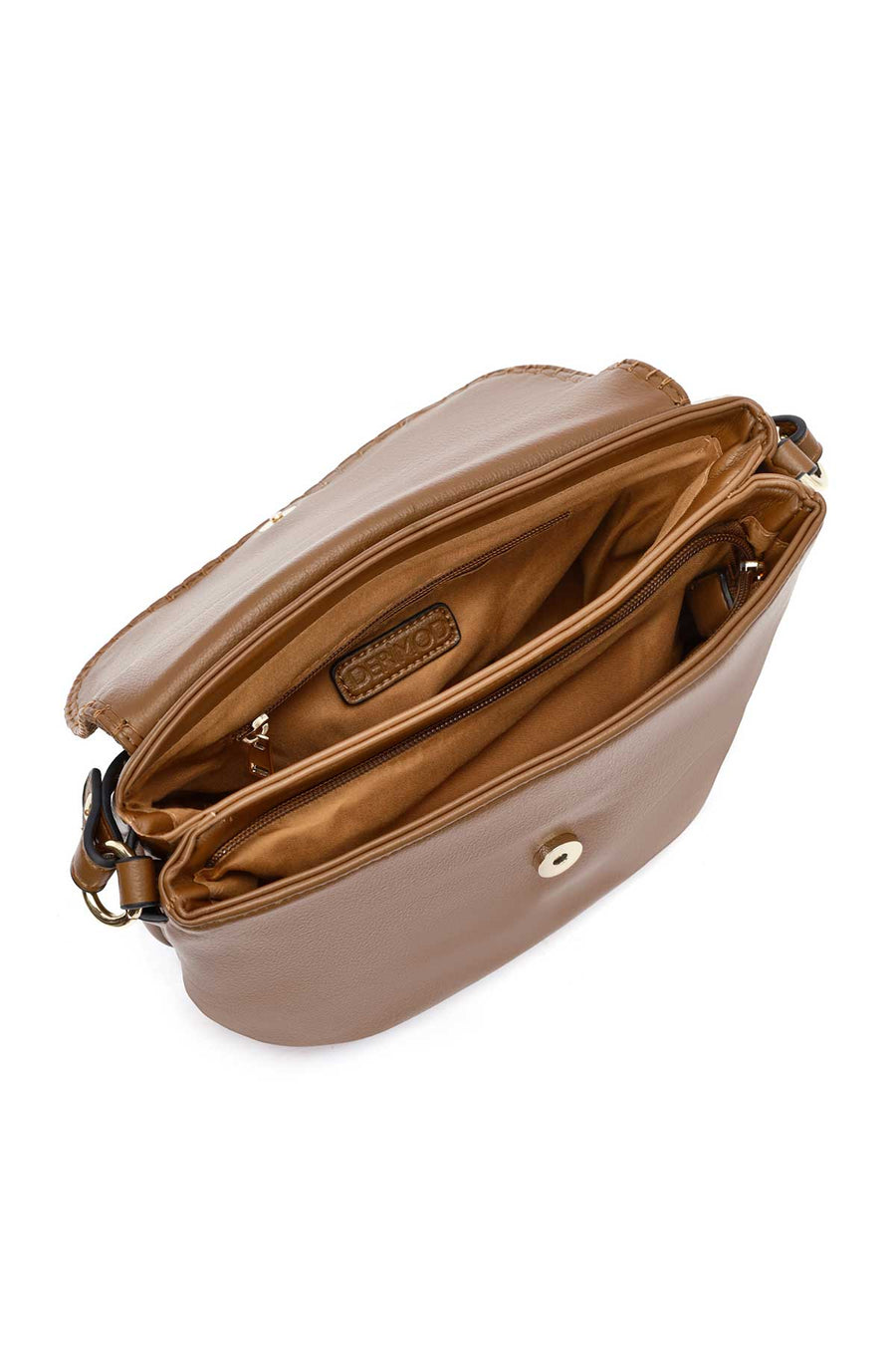 Women's Tan Long Strap Crossbody Bag