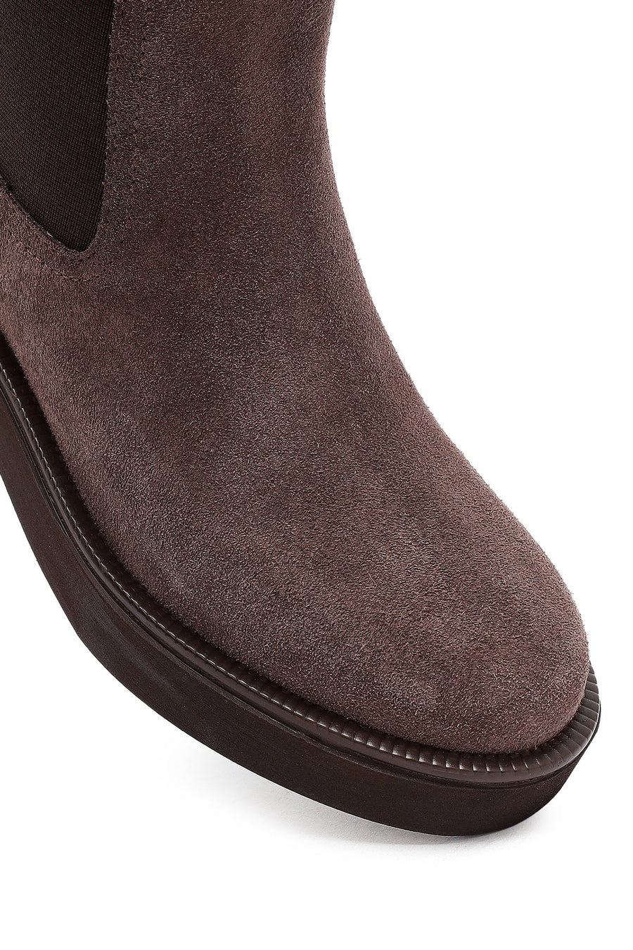 Woman Mink Thick-Soled Suede Leather Chelsea Boots