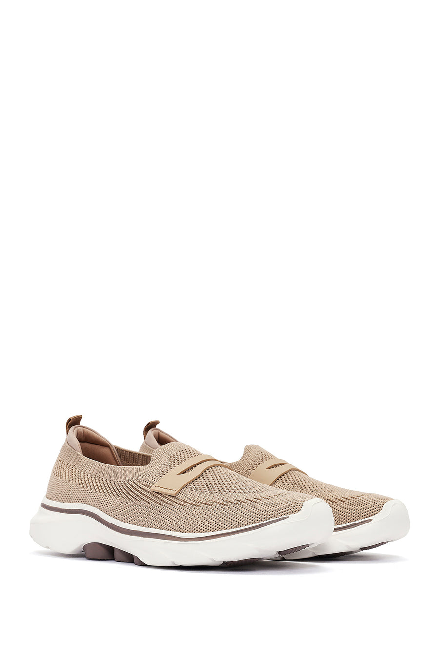 Derimod Zero Women's Beige Fabric Thick Soled Sneakers