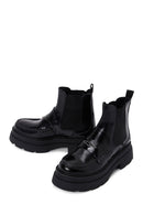 Women's Black Leather Thick Soled Chelsea Boots | Derimod