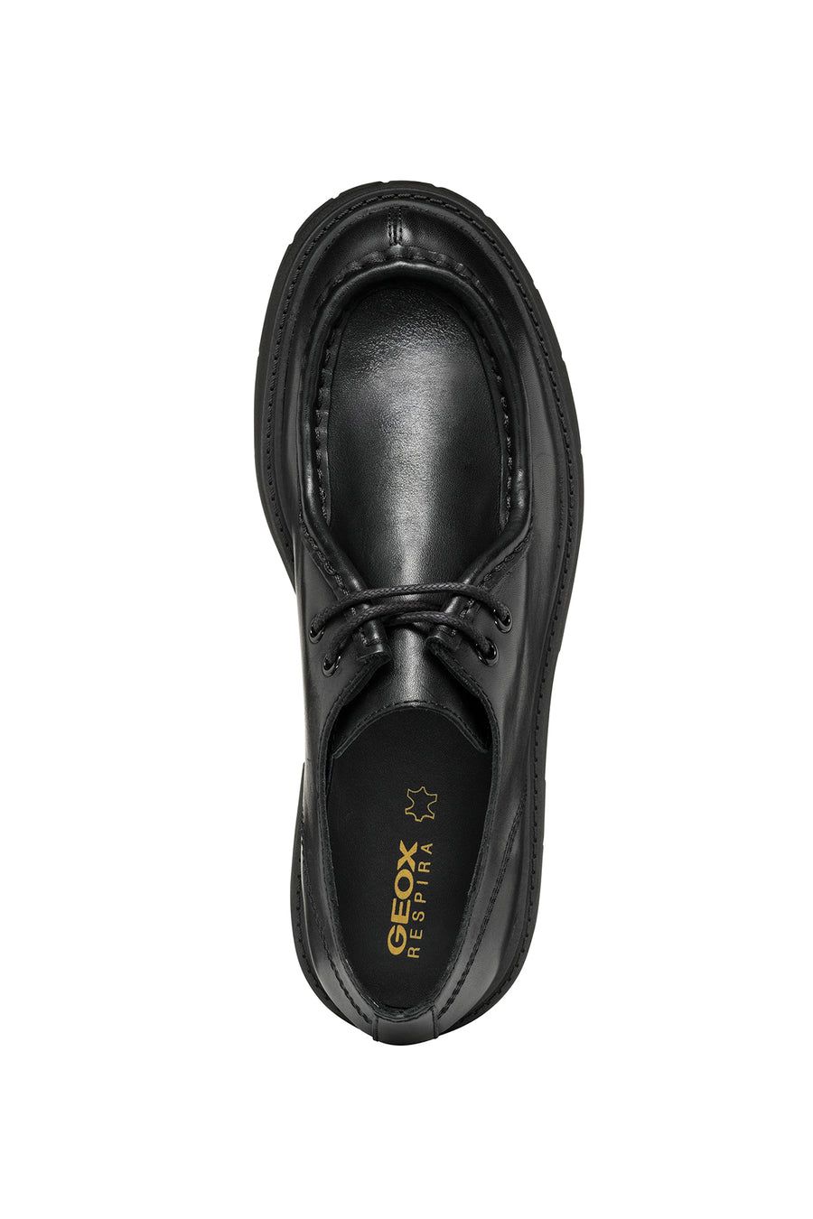 Geox Women's Black D Spherica Ec7 B Lace-Up Leather Oxford Shoes
