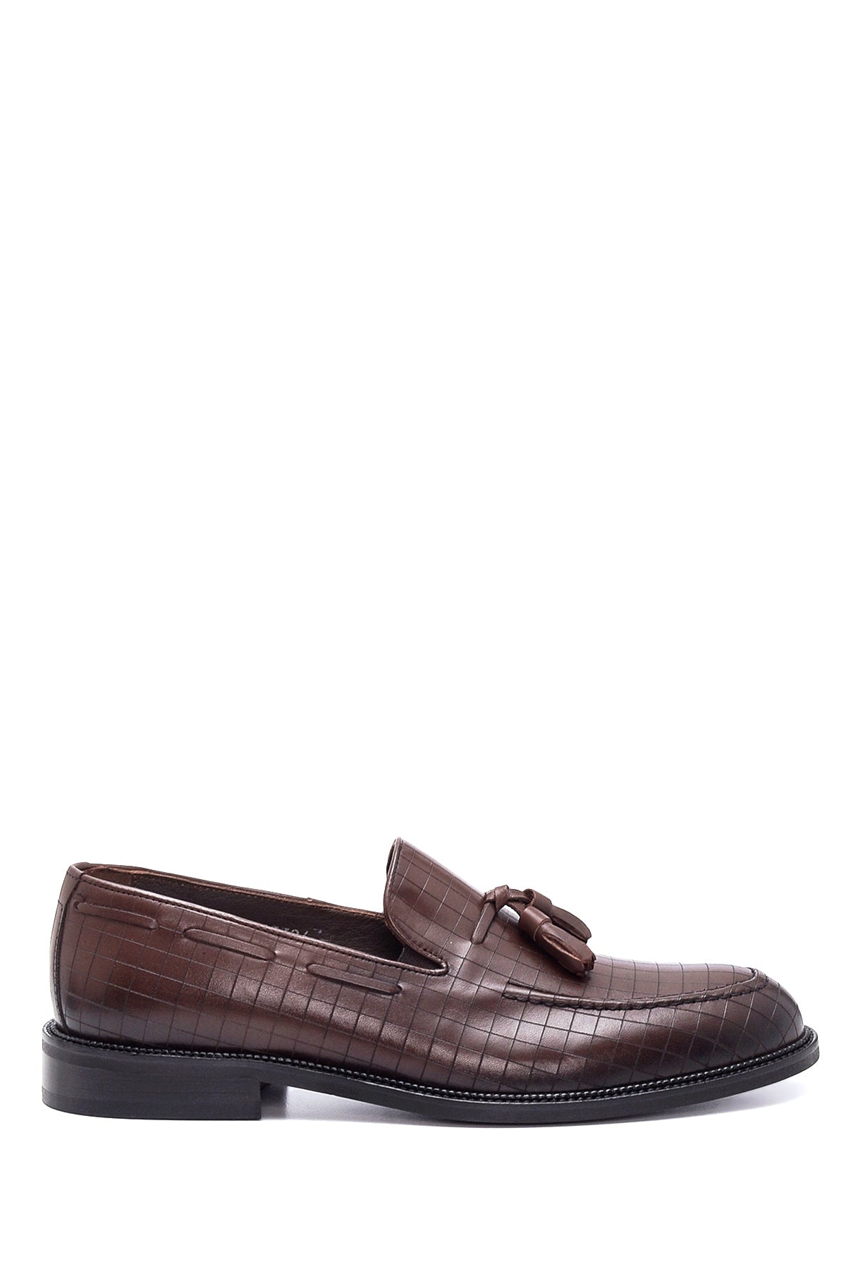 Men's Leather Printed Tassel Loafer 22SFD603326 | Derimod