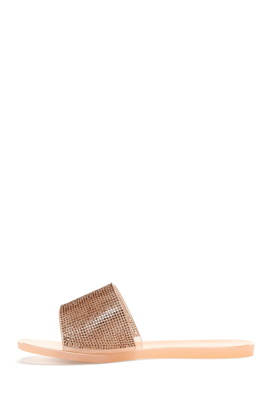 Women's Pink Transparent Stone Slippers