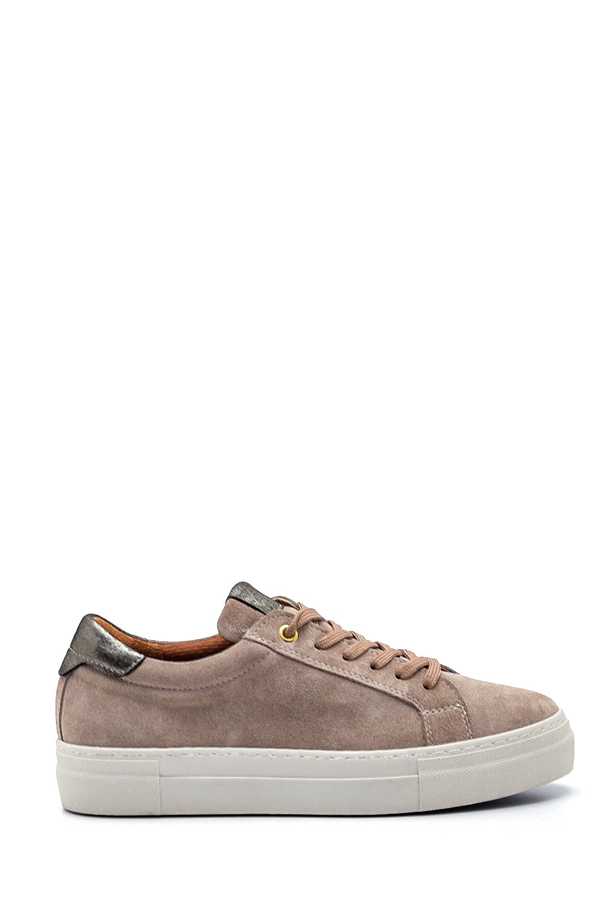 Women's Leather Suede Sneaker 21WFD370110 | Derimod