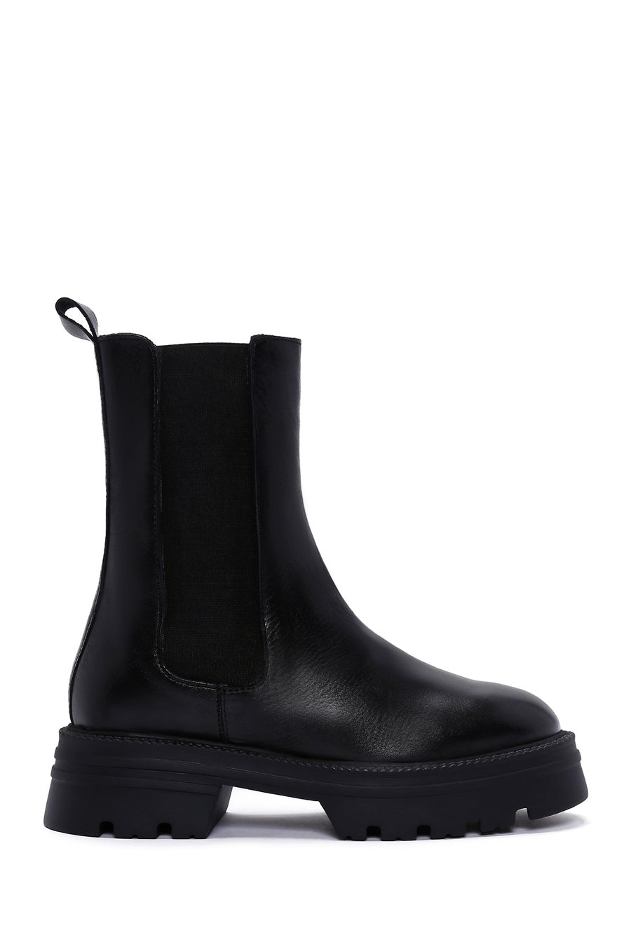 Woman Siyah Leather Chelsea Bot 25WFD550118 | Derimod