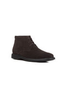 Geox Men's Brown Brayden Suede Leather Boots | Derimod