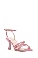 Women's Pink Ankle Strap Heeled Sandals | Derimod