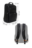 D-Pack Unisex Black Leather Backpack | Derimod