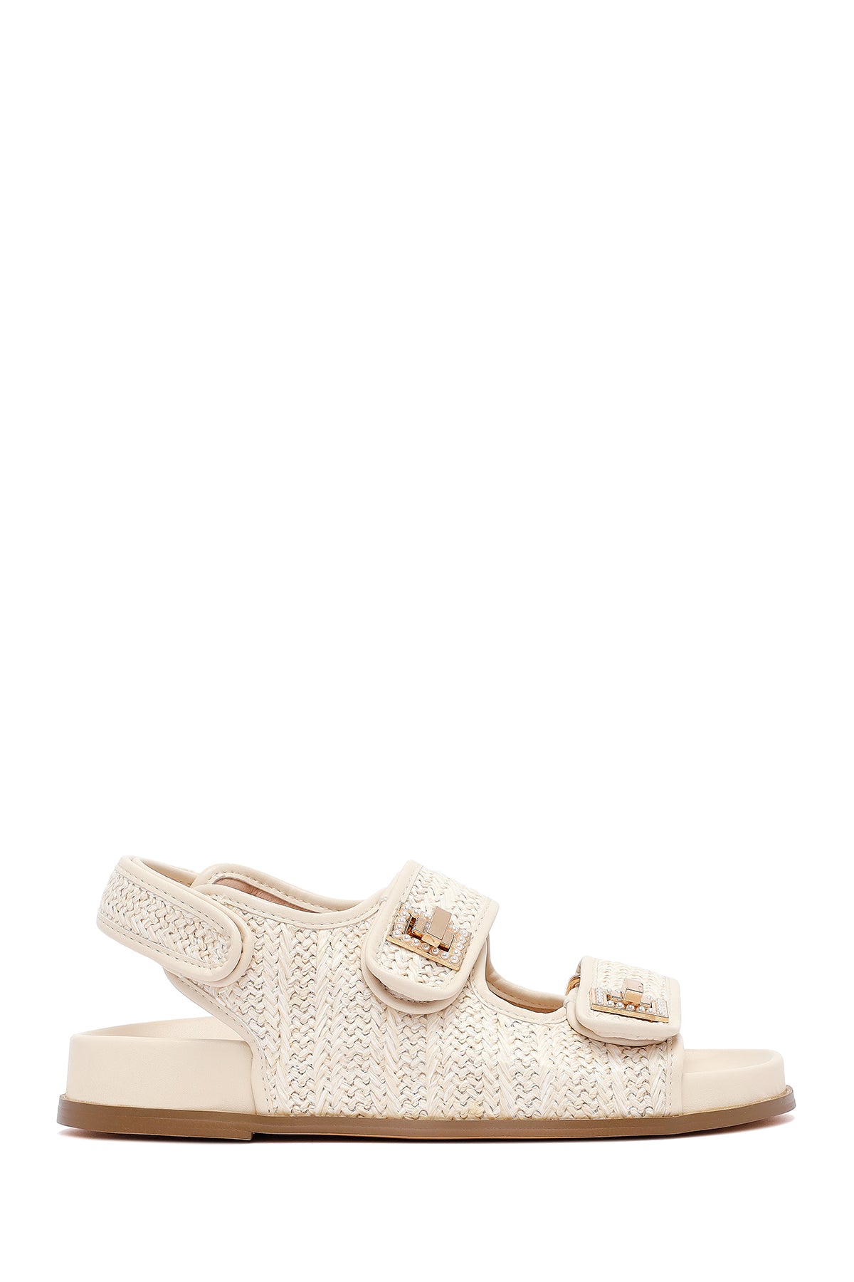 Woman Beige Straw Sandals 25SFD4404M7 | Derimod