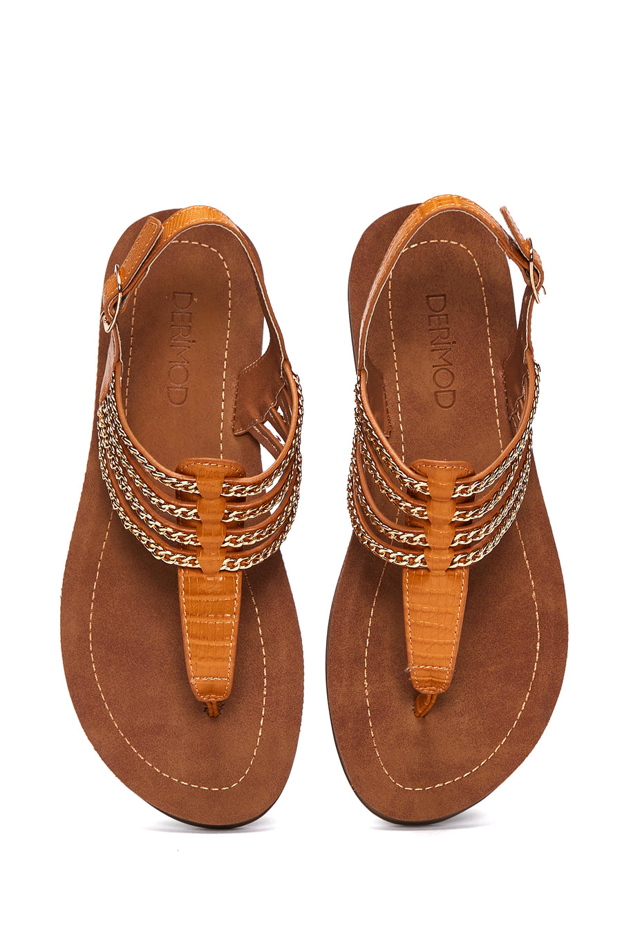Women's Tan Flip Flops Sandals