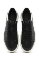 Men's Black Lace-up Leather Sneaker | Derimod