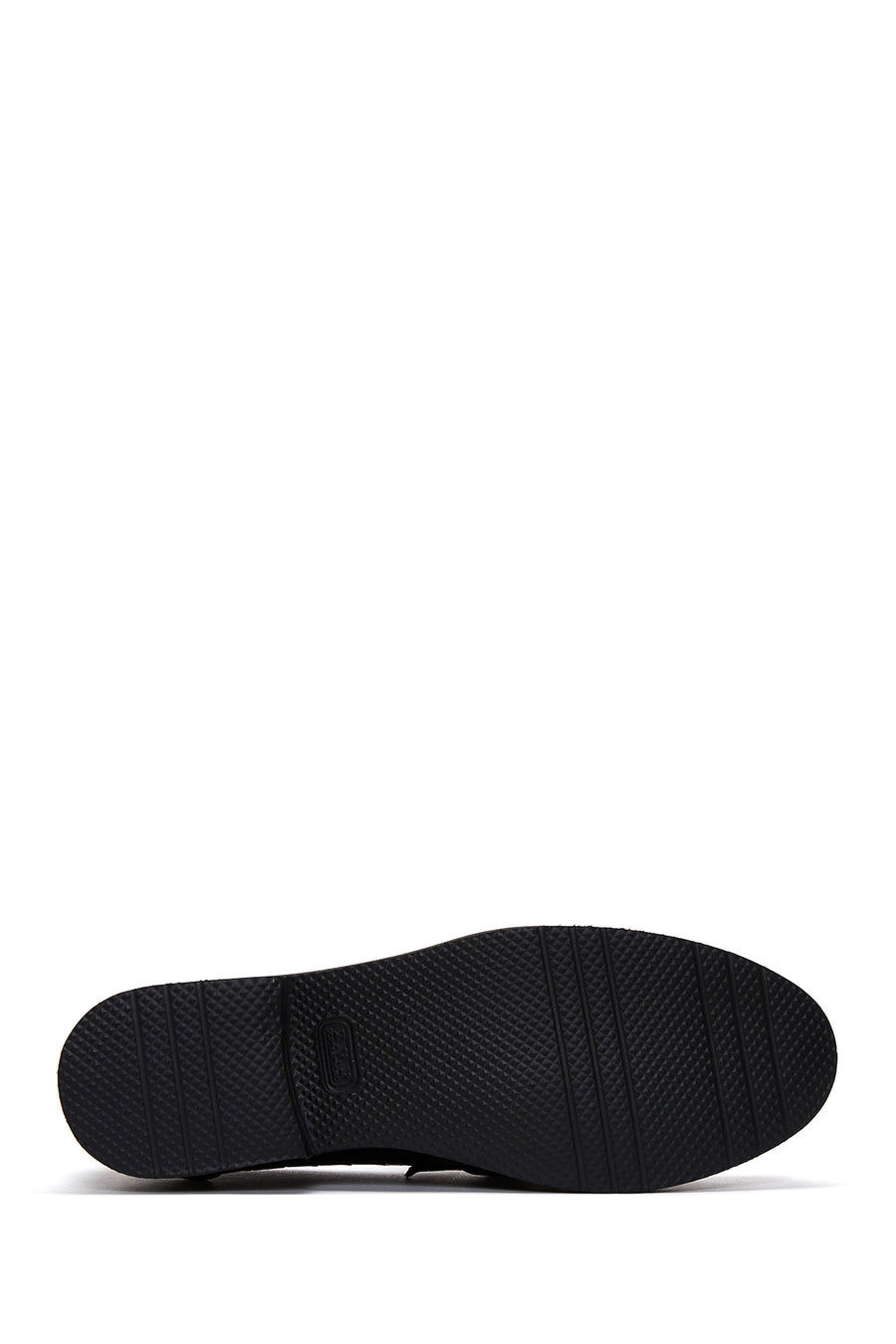 Women's Black Leather Crocodile Loafer