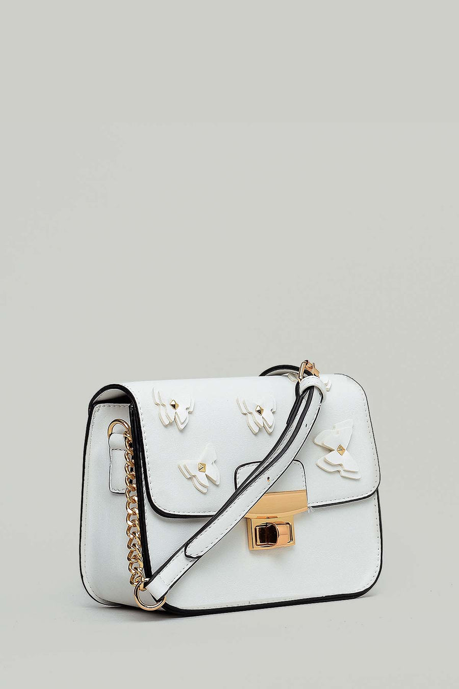 Women's Crossbody Bag with Butterfly Detail