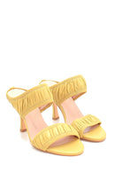 Women's Leather Heeled Slippers | Derimod
