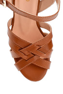 Women's Leather Wedge Heel Sandals | Derimod