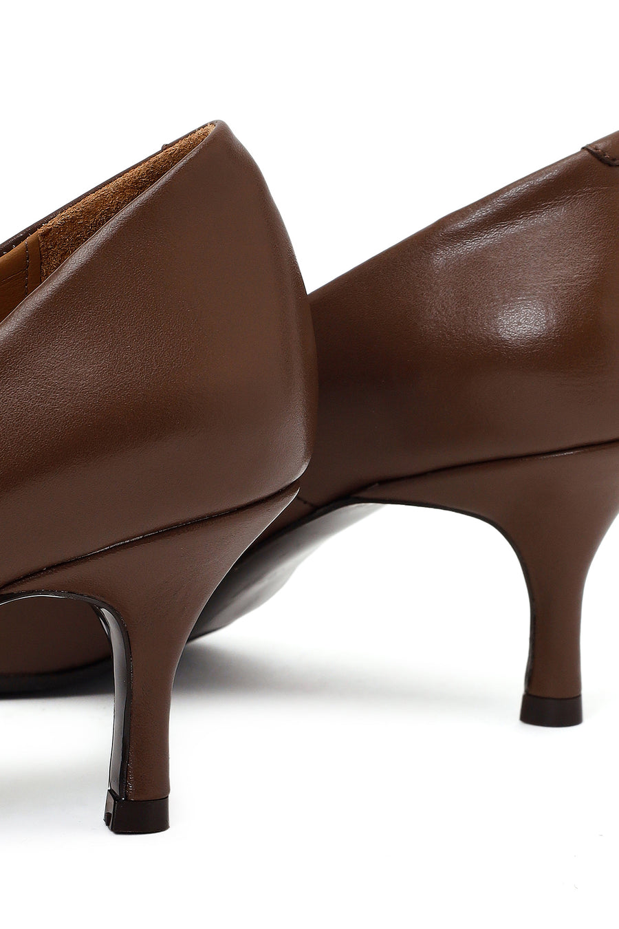 Kadın Açık Kahverengi İnce Topuklu Deri Stiletto